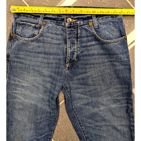 Tommy Hilfiger Men’s Bootcut Jeans 31x30 Blue Denim Premium Vintage Look - Picture 10 of 12
